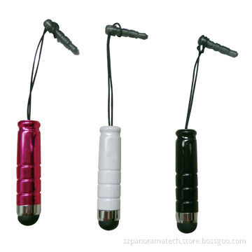 Compatible touch pen, different colors, short design, easy to bring, with ear-jack protector